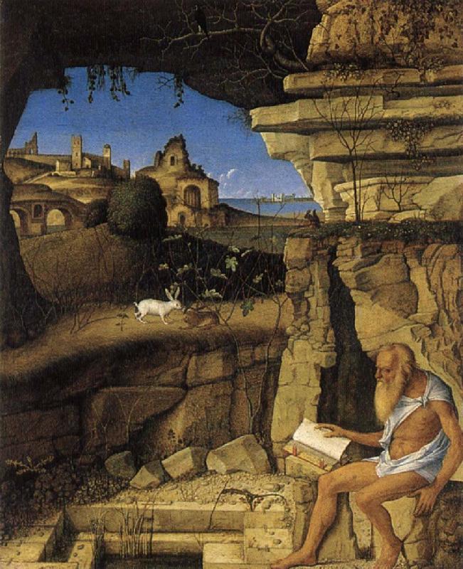 Giovanni Bellini The Holy Hieronymus laser Sweden oil painting art